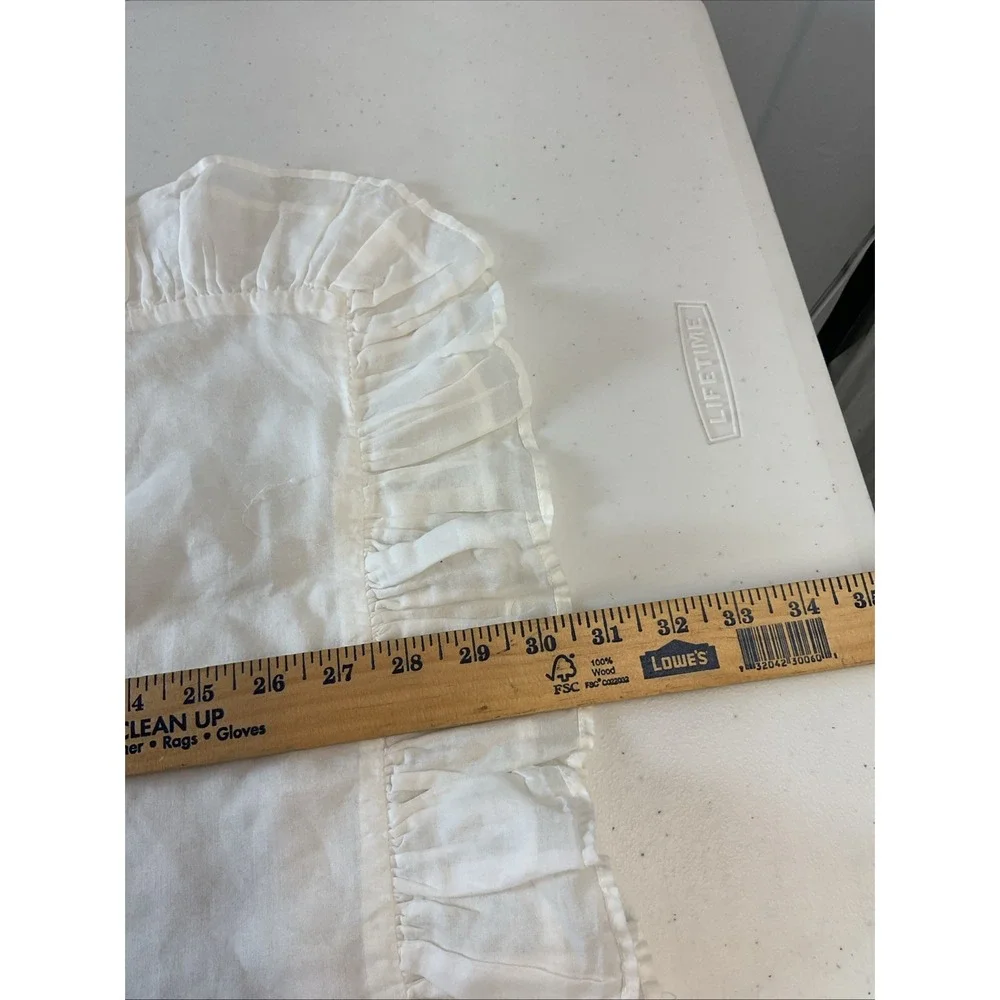 Nancy‎ Koltes  White 2 Euro Shams  Italy Cotton Cottage Shabby Chic Romantic